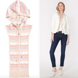 NWT Veronica Beard Lupe Knit Chevron Hood Dickey